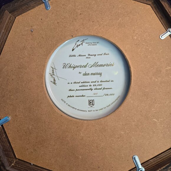 Collectible Plate w/Frame Whispered Memories by Alan Murray - Picture 2 of 2